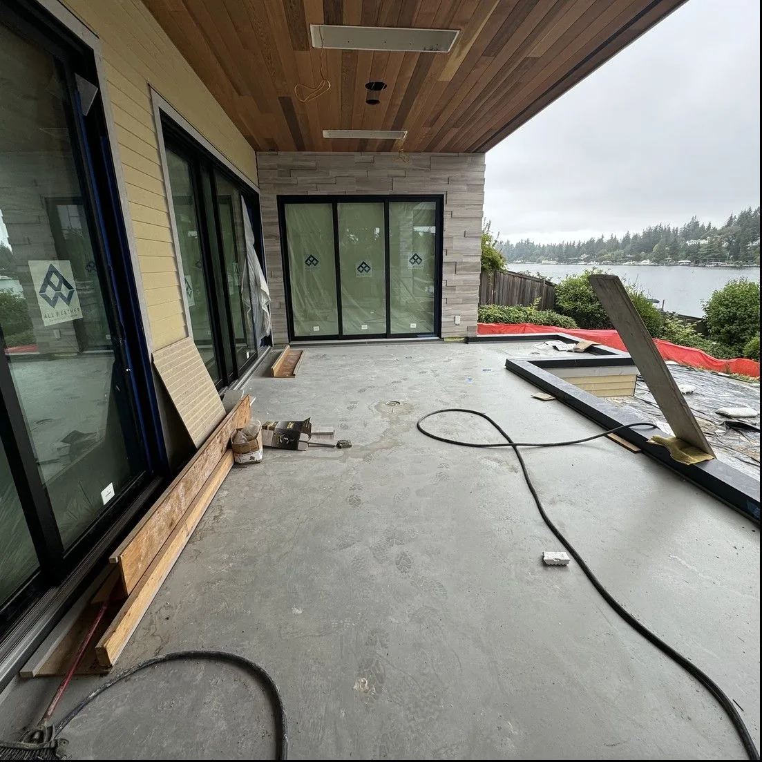 Bellevue Waterfront Pedestal Pavers: before